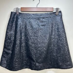 Decree Black Sequined Mini Skirt